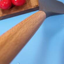 1入組/套矽膠和木柄廚房用具套裝包括刮刀,鍋鏟,長柄勺和過濾勺適用於烹飪 - 刮刀 - 查看 10