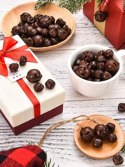 Conjunto De Campanas De Navidad, Cascabeles, Incluye 20 Campanas Pequeñas Rústicas Y 10 Adornos De Estrella De Metal Vintage Para La Decoración Del Hogar De Navidad Y Manualidades Diy