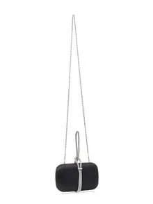 Bolsa de corrente de diamante brilhante de cetim, bolsa de noite, festa de casamento