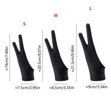 2指防污觸控螢幕繪圖手套，單層/三層，適用於數位平板電腦和繪圖板，尺寸 S/m/l - 粉色 - 查看 5