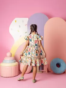 Young Girls Dresses - Yellow - View 6