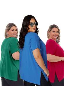 Plus Size Blouses - 冬季色彩多樣 - 查看 2