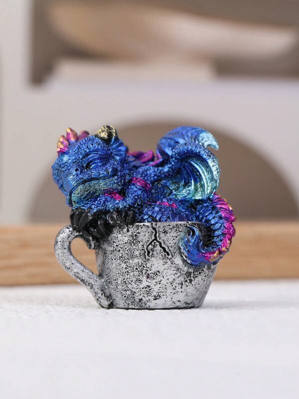1 pièce Tasse à thé en forme de dragon, figurine de décoration de maison décorative, meilleurs cadeaux