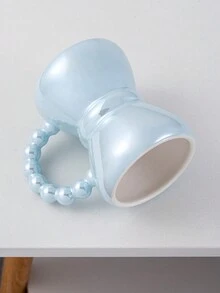 1个藍色蝴蝶结造型咖啡杯 - 藍色 - 查看 3