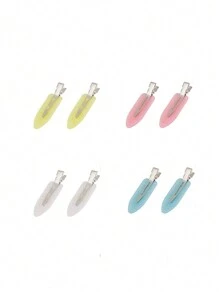 8个装防弯折发夹，防折痕发夹，卷发夹，适用于刘海、波浪卷发、化妆等各种发型，颜色随机，发夹爪夹，发卡，发饰，学生用品，发饰，头部饰品，女士发饰 - 彩色 - 查看 2