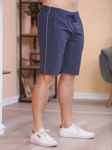Men Shorts - Màu xanh hải quân - Xem 5