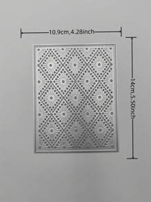 1 Pieza Placa De Fondo De Hilo De Coser Para Troquelado De Manualidades De Scrapbooking - Plateado - Ver 2