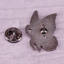 1PC Domestic Violence Awareness Enamel Pin - Purple Ribbon Butterfly Lapel Pin for Men's Jackets - Purple - View 4