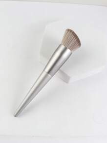 1 pieza Brocha de maquillaje contorneada en ángulo, con diseño curvo y agarre para polvos para contornear y sombrear los rasgos faciales