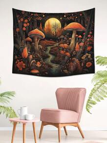 1 tấm thảm in hình rừng nấm dưới ánh trăng, tấm thảm trang trí hình vuông bằng sợi polyester phong cách hiện đại, thích hợp cho phòng khách, phòng ngủ, cờ cho phòng, trang trí phòng, thảm, trang trí tường, nghệ thuật treo tường, trang trí nhà cửa, đồ dùng trong phòng, cờ cho phòng, thảm, thảm treo tường - Nhiều màu - Xem 6