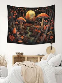 1 tấm thảm in hình rừng nấm dưới ánh trăng, tấm thảm trang trí hình vuông bằng sợi polyester phong cách hiện đại, thích hợp cho phòng khách, phòng ngủ, cờ cho phòng, trang trí phòng, thảm, trang trí tường, nghệ thuật treo tường, trang trí nhà cửa, đồ dùng trong phòng, cờ cho phòng, thảm, thảm treo tường - Nhiều màu - Xem 5