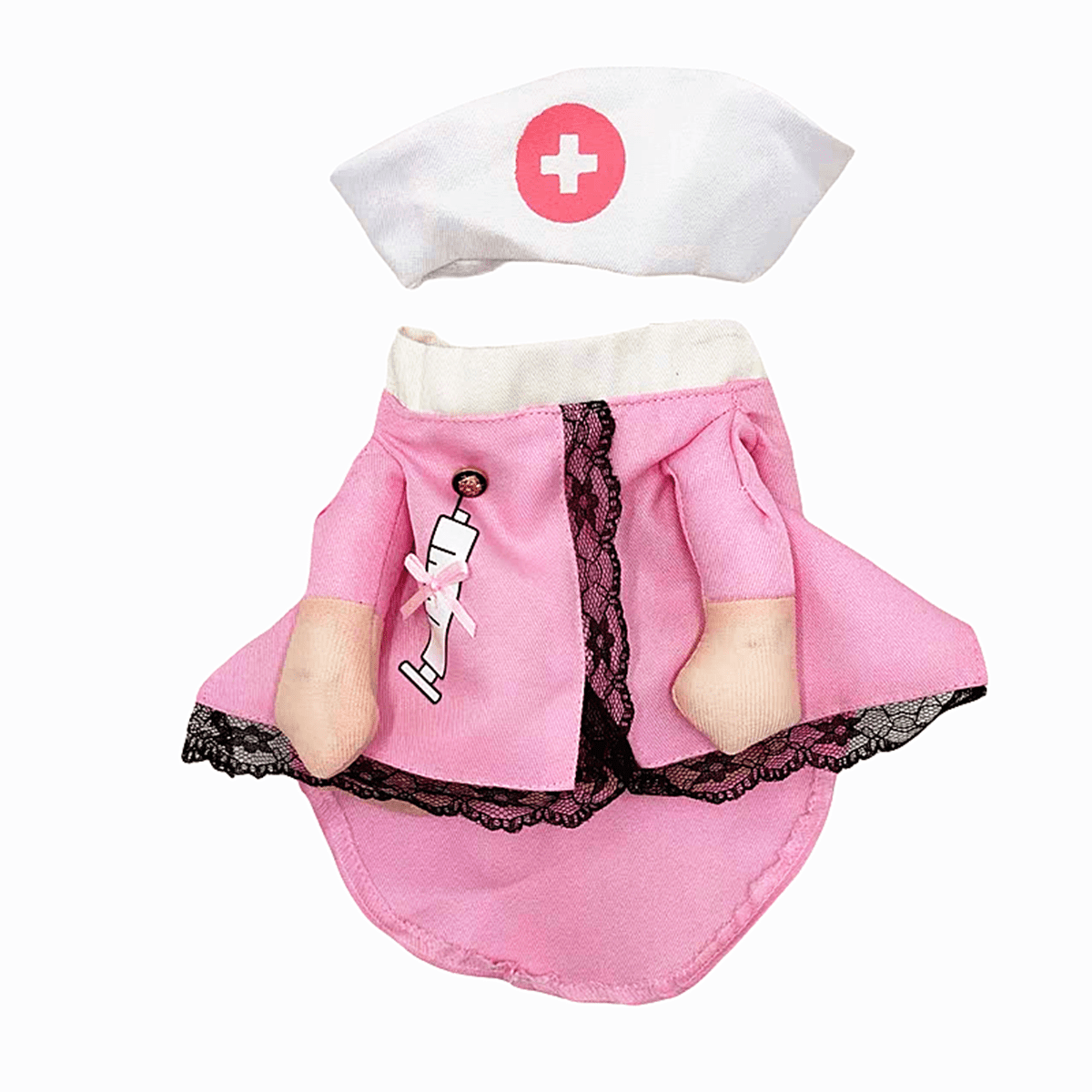 A Set Of Nurse Hat And Pink Clothes For Cats And Dogs, Indoor And
