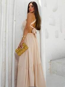 Women Dresses - 米色 - 查看 2