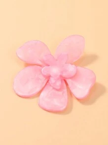 1pair European And American Style Acetate Artistic Flower Shaped Earrings With Exaggerated Design For Women - Multicolor - View 3