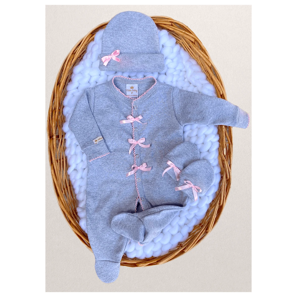 Nika Baby Baby Girls Rompers - Grey - View 1