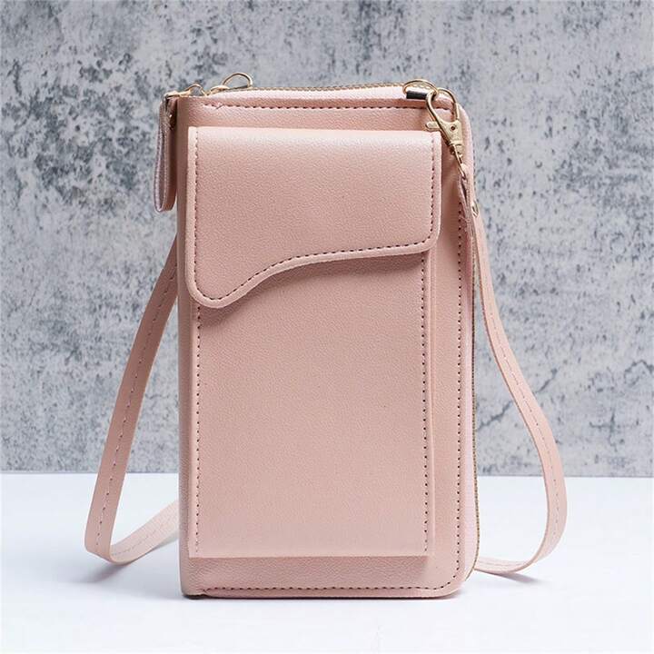 New Fashion Women s Mobile Phone Bag Original Leisure Shoulder Bag Vertical Coin Purse Multifunctional Cellphone Pouch Card Money Holder Hot Pink Purse Phone Purse IPhone Bag Pouch Phone SHEIN