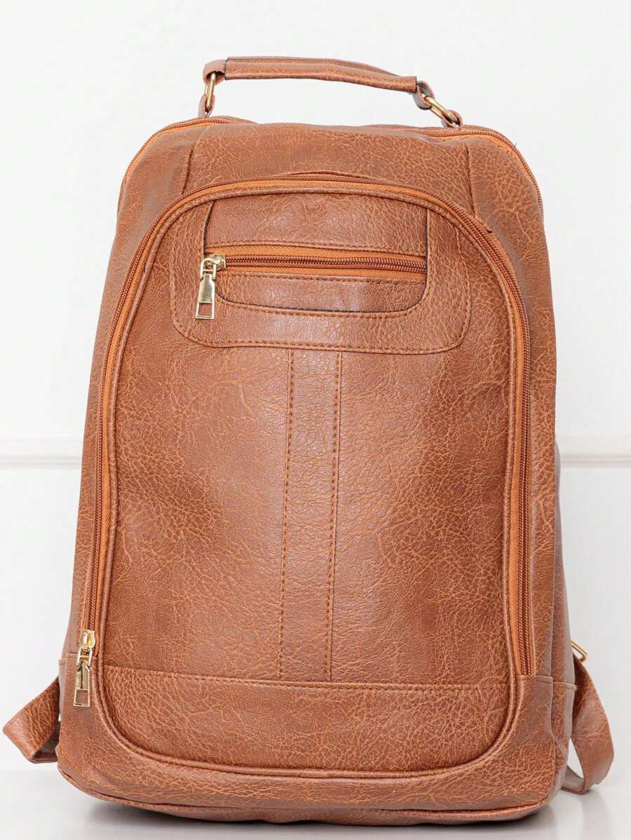Men Fashion Backpacks - màu nâu - Xem 1