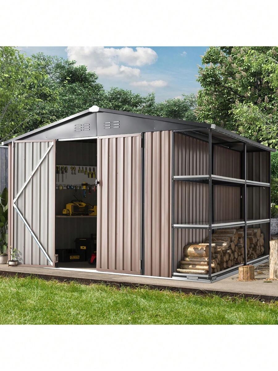 yodolla-storage-shed-with-rack-8-x-10-ft-large-outdoor-storage-tool