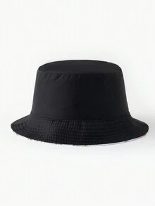 1頂女式雙面漏斗帽，適用於秋冬日常穿著和聖誕節 - 黑色 - 查看 3