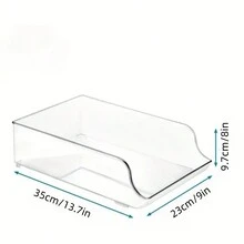 1個大型塑料冰箱和冰櫃儲物箱,適用於水瓶和飲料,廚房瓶和飲料架,廚房用品 - 無色 - 查看 8