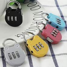 1 pieza Candado de combinación de colores aleatorios, candados de equipaje y maletas con cerradura de código cifrado - Negro - Ver 2