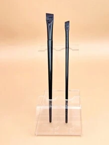 化妆刷 - 超薄细刀片眼线刷、平头角眉刷、眼影刷和遮瑕刷