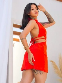 Women Dresses - trái cam - Xem 3