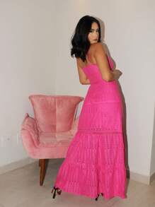 Women Dresses - 玫紅色 - 查看 2