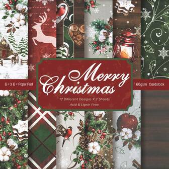 24 piezas DIY hecho a mano vintage Navidad clasificación papel materiales , papel patrón , papel Papel de regalo , Papa Noel copo de nieve Fondo papel , fiesta de navidad vintage Diario papel para álbumes de recortes regalo envase Decoración