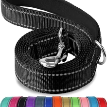 1pc Reflective Dog Leash With Soft Padded Handle, Suitable For Walking Dog And Training - Black - View 1