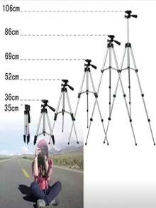 Retractable Cell Phone Tripod 1.2 M - 淺灰色 - 查看 8
