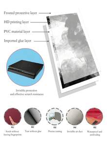 1 Set Pegatinas Impresas De Piel Para Consola De Juego Compatibles Con Ps4 Slim (3 Piezas/set) - Multicolor - Ver 8