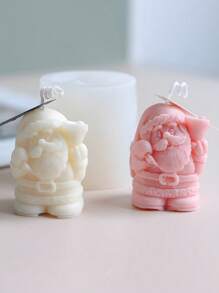 DIY Có hương thơm Khuôn nến , Giáng sinh Đồ trang trí , Ngày lễ Đạo cụ chụp ảnh , 3D Ông già Noen , Chuông Băng dán Khuôn , Nhựa epoxy & Khuôn silicon , Ống nhỏ giọt Khuôn - trắng - Xem 3