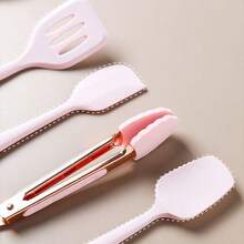 Juego De Utensilios De Cocina De Silicona, 5 Uds., Utensilios De Cocina Antiadherentes Para Hornear, Cuchara - Negro - Ver 5