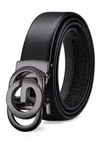 男士自动扣皮带，适合年轻人，时尚休闲商务皮带，适合中青年夏季、校园休闲、商务场合，可作为男友、丈夫、父亲等男士礼物，日常穿着，时尚百搭，适合青少年、户外、度假、运动、旅行、街头、波西米亚风、复古秋冬配饰，适合青少年、青年、男士，休闲、户外、运动、度假、毕业礼物、生日礼物、日常穿着 - 槍黑色 - 查看 2