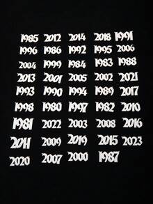 1件極簡風格的不銹鋼女士出生年份吊墜項鍊,適合紀念