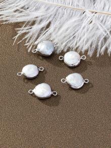 1 件diy 巴洛克珍珠雙面吊墜適用於項鍊、手鍊或衣服裝飾