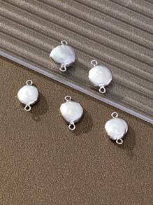 1 件diy 巴洛克珍珠雙面吊墜適用於項鍊、手鍊或衣服裝飾