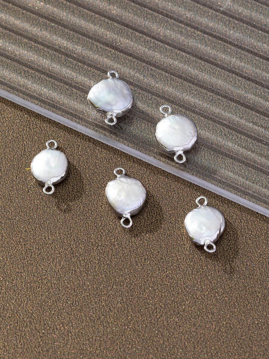 1 件diy 巴洛克珍珠雙面吊墜適用於項鍊、手鍊或衣服裝飾