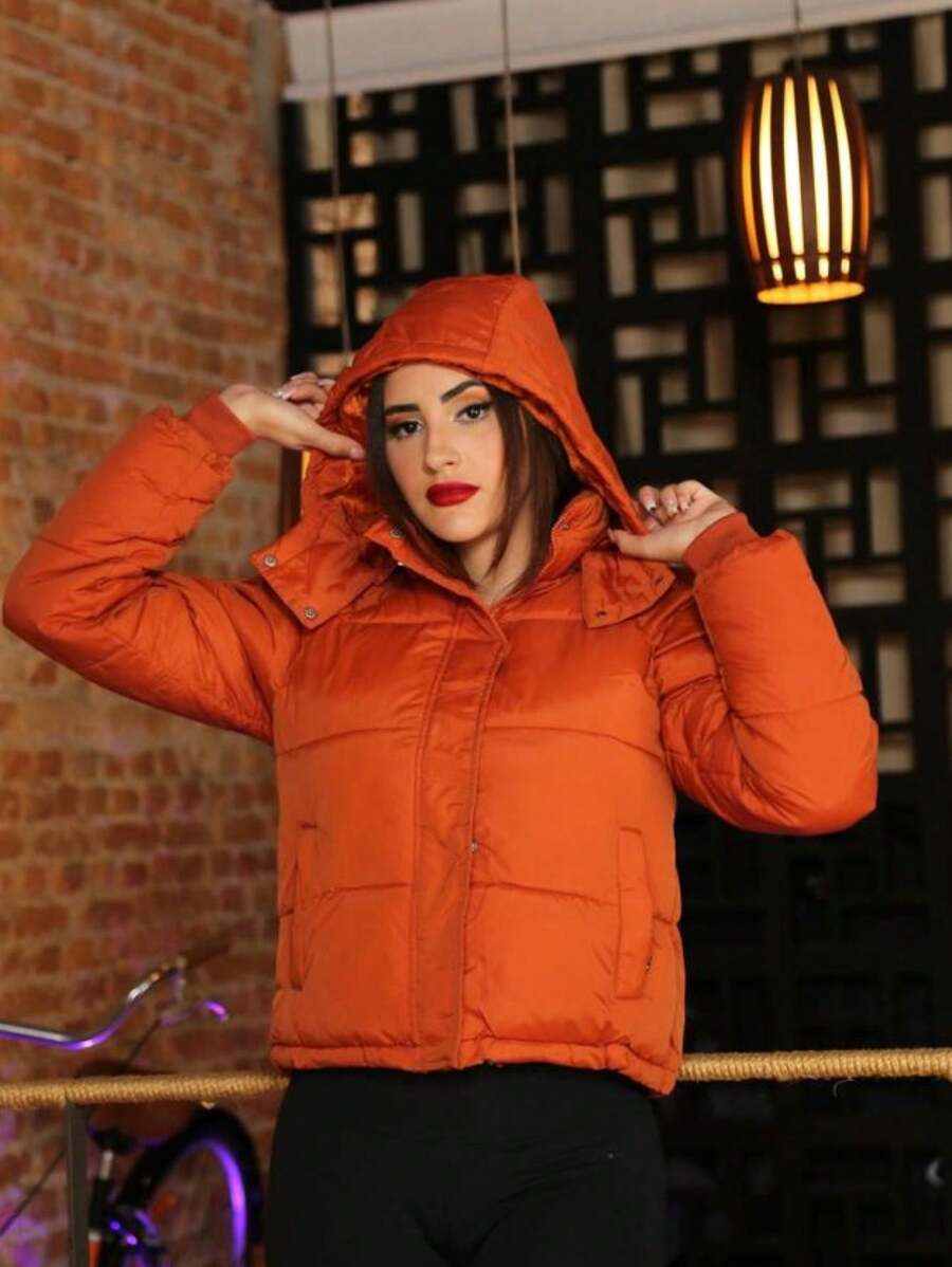 Women Jackets - Màu Cam cháy - Xem 1