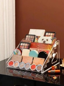 1 pieza Soporte de exhibición de escalera de varios niveles de acrílico Estante de almacenamiento de cosméticos transparente Organizador de escritorio, Habitación, Hogar, Dormitorio, Baño, Casa, Habitación rosa, Artículos de viaje, Bolsa de regalo, Regalos para mamá, papá, hombres, amigos, maestro, cumpleaños, boda, escritorio, estanterías, accesorios, cajas de regalo, regalo divertido, bolsas de almacenamiento, bolsa de maquillaje, bolsas de maquillaje, organizador de maquillaje, bolsa de aseo, organizador de escritorio, bolsa de cosméticos, bolsa de maquillaje, organizar maquillaje, bolsa de maquillaje, bolsas de maquillaje, joyero, bolsa, soporte para brochas de maquillaje, soporte para brochas, organizador de perfumes, bolsa, regalos de Navidad, ideas de regalo para mujeres, decoración de habitación - transparente - Ver 5