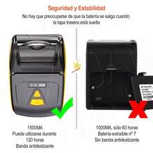 Impresora Portátil Bluetooth Térmica Inalámbrica Ticket 58mm - Amarillo - Ver 7