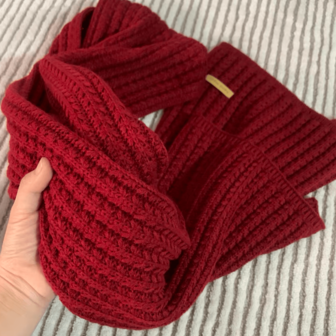 1 Pieza Bufanda De Lana Gruesa Tejida Sólida De Color Sólido Para Mujer, Envoltura Cálida Para El Cuello En Invierno Para Uso Diario