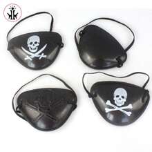 Holiday Decoration Costume Performance Plastic Pirate Eye Patch For Makeup & Cosplay - Glossy eye mask - View 4