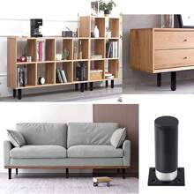 家具腳加粗鋁合金櫥櫃腳帶螺絲可調節腳,適用於櫥櫃沙發廚房沙發書櫃-4入組