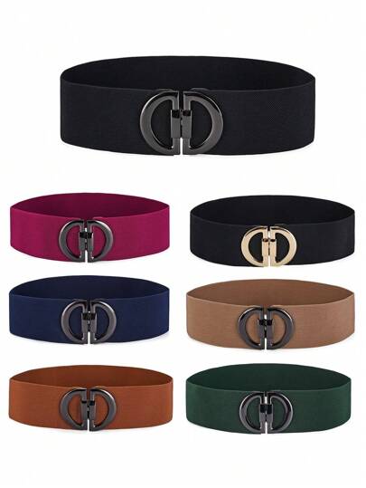 1pc New European And American Style Elastic Waist Belted Down Dress Suitable For Daily Wear Summer, School Fall, Autumn, Halloween