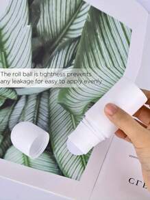 3pcs Empty Roll On Bottles For Deodorant - Refillable Containers Travel Size Plastic Roller Bottles For Essential Oil Perfume,50ml - White - View 5