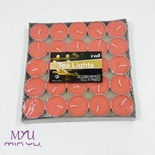 50 Mini Colored Candles | Small Candles For Decoration, Crafts And More - 紅色 - 查看 1