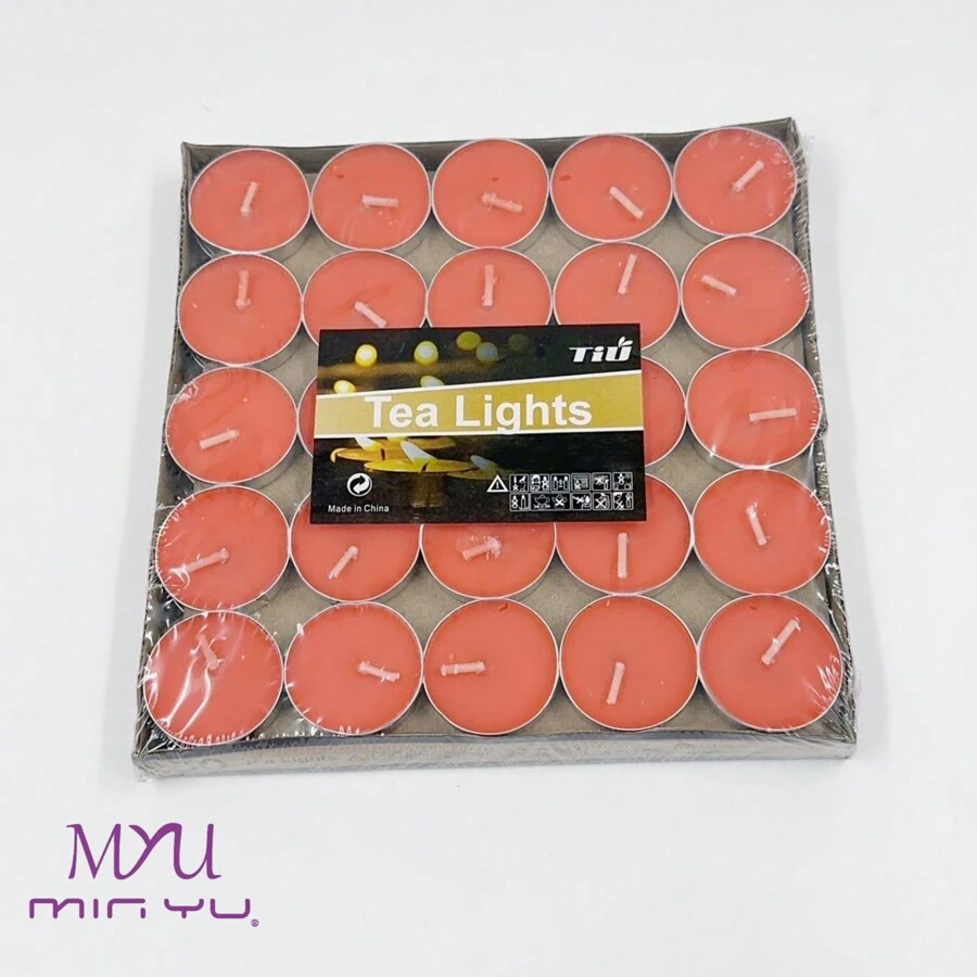 50 Mini Colored Candles | Small Candles For Decoration, Crafts And More - 紅色 - 查看 1