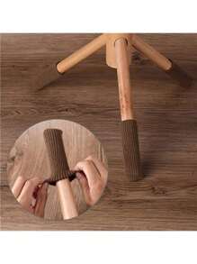 4 cái/bộ Tắt tiếng Felt Đáy Bàn Cái ghế Chân bìa , Tấm che chân bàn , Nắp chân ghế - màu nâu - Xem 3